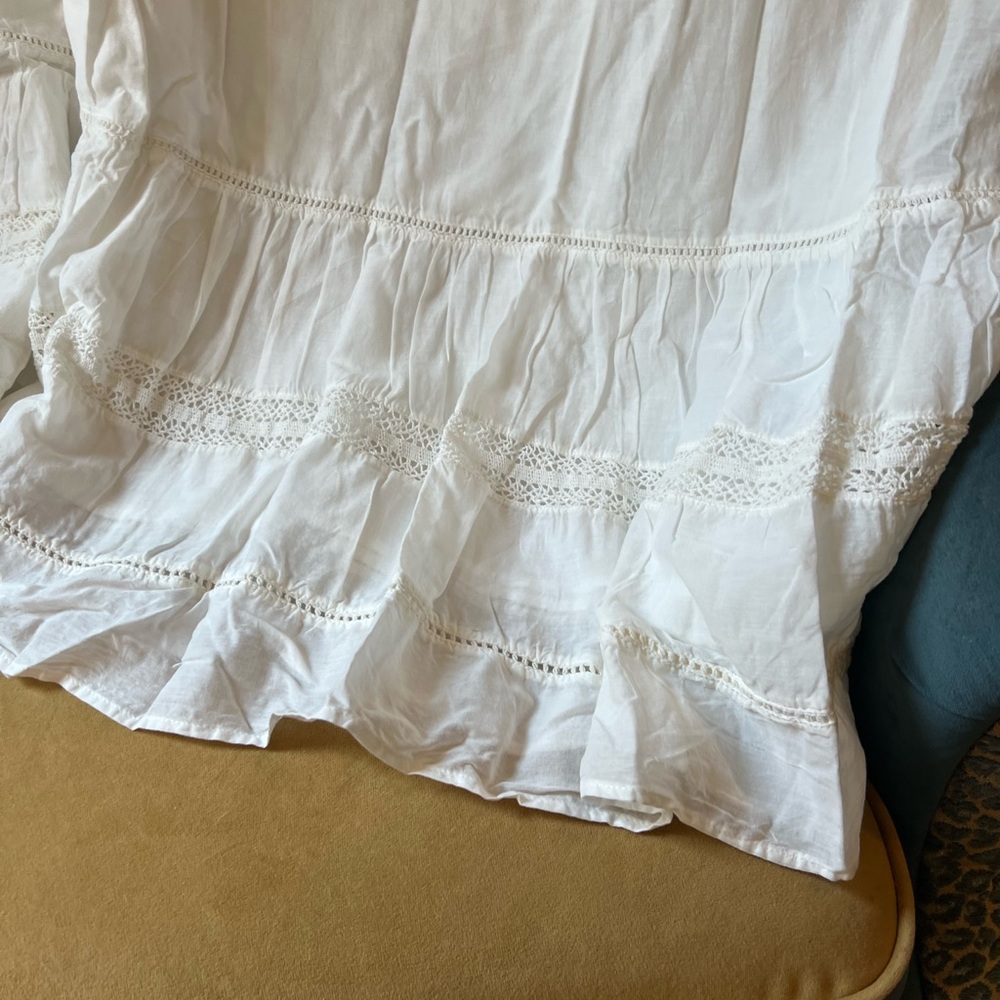 Cotton On White Maxi A-Line Skirt with Ruffled Tiers